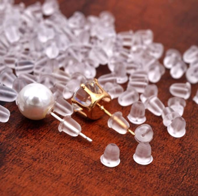 LIKENNY Secret Earrings, Resin Transparent Earrings, Accessories, Parts, Hypoallergenic, Perfect for Maintaining Piercing Holes (Set of 20) - NewNest Australia