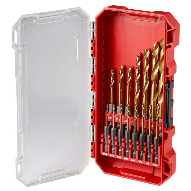 Fits Milwaukee 48-89-4670 Shockwave RED Helix Titanium Drill Bit Set - 15 PC