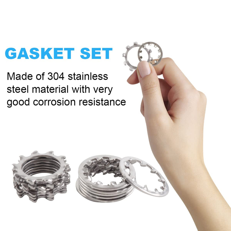 400 Pcs External Internal Tooth Star Lock Washers Assortment Kit, 304 Stainless Steel External & Internal Serrated Lock Washer Assortment Set-Size Included: M2 M2.5 M3 M4 M5 M6 M8 M10 M12