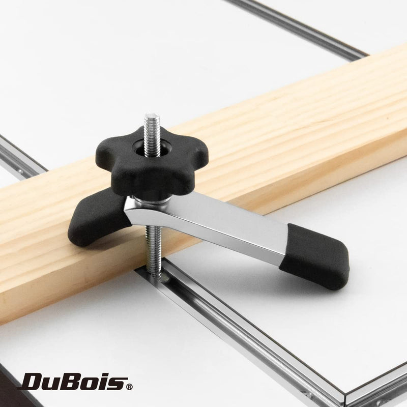 DUBOIS 51017 T-Track Hold Down Clamp, 5-1/2” L x 1-1/8” W, 2 Pack, T Track Clamps for Woodworking 5-1/2" Hold down clamp, 2PK