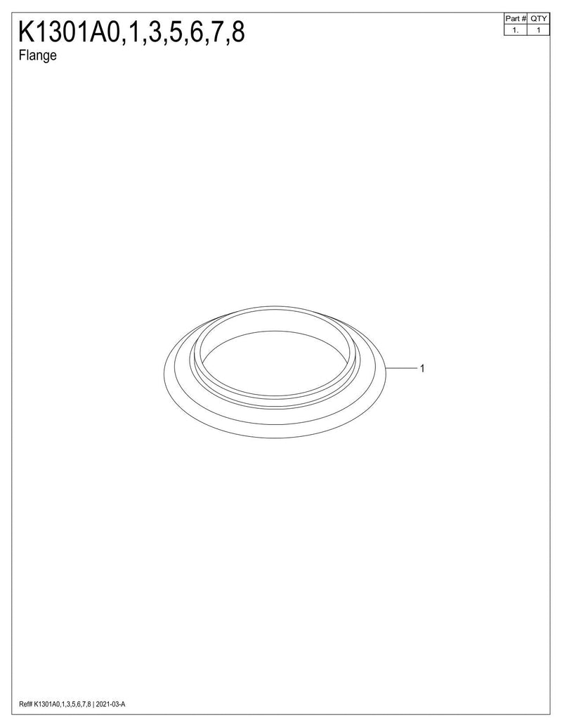 Kingston Brass K1301A5 Made to Match Decorative Tub Spout Ring, Oil Rubbed Bronze