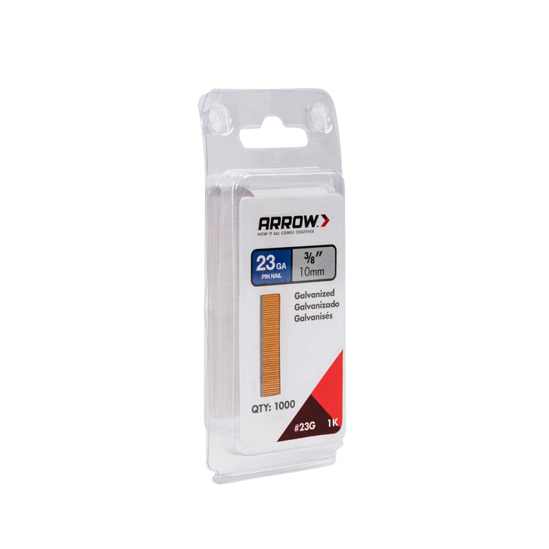 Arrow 23G10-1K Arrow 3/8-Inch Pin Nail, Grey, 1000 Count (Pack of 1)