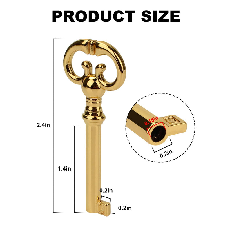 Grandfather Clock Door Key with Most Clocks Made Before 2004,KY-7 Skeleton Antique Key Compatible with Ridgeway,Sligh,Emporer,Pearl,Seth Thomas,Trend Grandfather Clock(2 Pack)