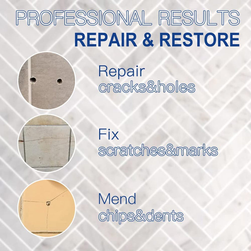 Tile Repair Kit, Ceramic Tile Chips & Cracks Repair Kit(Color Match), Porcelain Tile Repair Kit with Super Strong Adhesion, Fix Chips, Cracks and Holes on Ceramic Tile, Porcelain, Acrylic, Fiberglas No. 03 Color Match - NewNest Australia