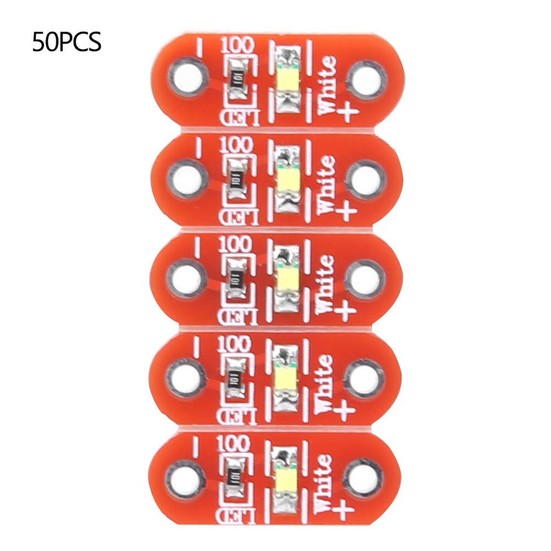 50 Pcs Lilypad LED Module White DIY Kit, Light LED Module 3~5V, Small Size Design, Good Wear Ability