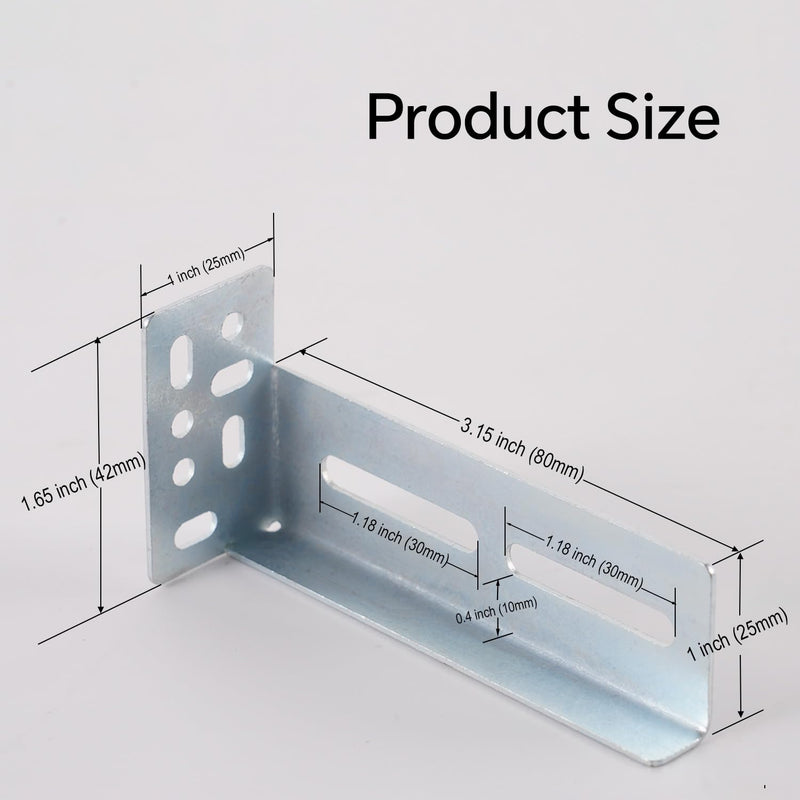 Face Frame Rear Mounting Brackets 5 Pairs for Drawer Slide Cabinet Drawer Guides Slides Rails Bracket for Face Frame Install, with Screws Face-Frame Socket