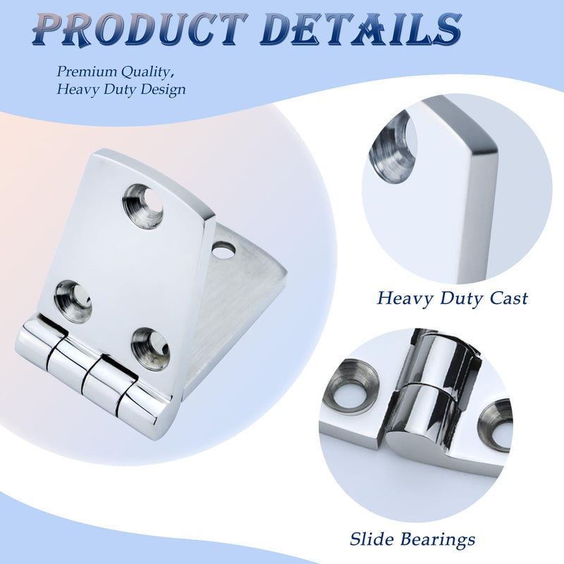YANYUCB Boat Hatch Hinge 316 Stainless Steel Cabinet Door Casting Hinges Marine Hardware with Screw for Boat Yacht (4 inch x 1.5 inch 4 Pack) 4 inch x 1.5 inch 4 Pack