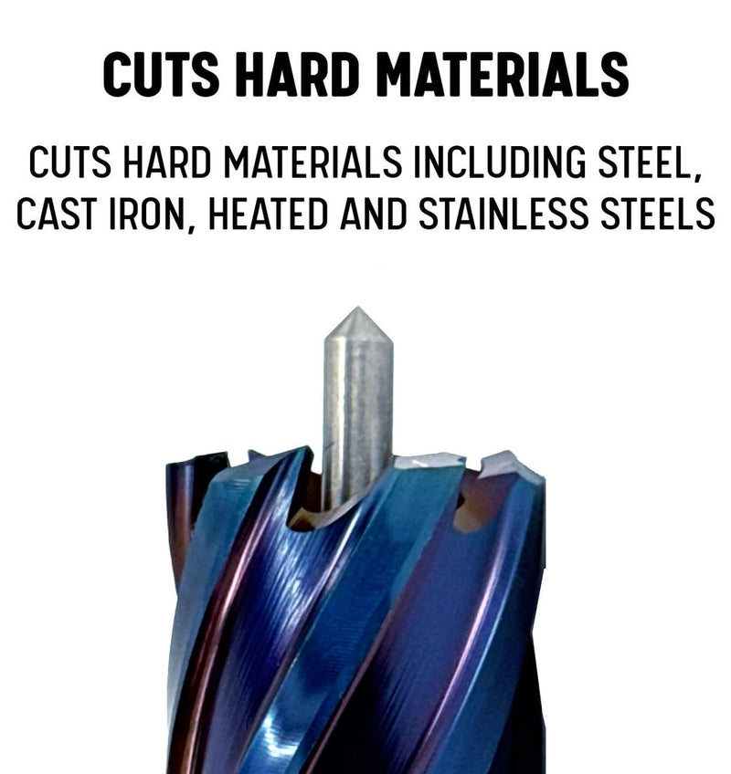 Drill America 5/8" X 1" NACO Blue (Nano-Composite) Coated Annular Cutter, ANC Series 5/8" 1" Depth of Cut