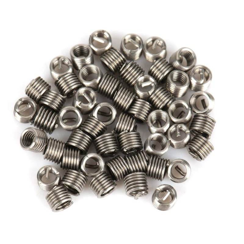 50Pcs Thread Repair Kit M1.6 Helicoil Tape Stainless Steel Parts with Drill Bit for Aluminum