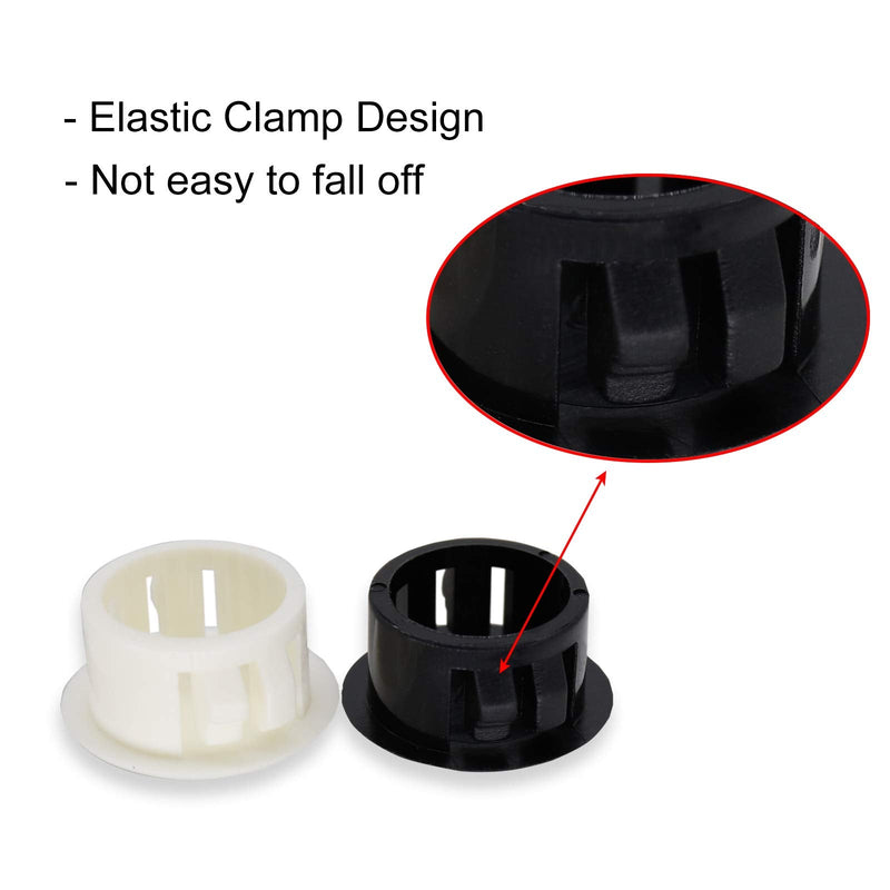 Hole Plugs Plastic 25mm (1") Fit for 24.5-25mm Diameter Locking Hole Tube Flush Type Panel Plugs Fastener Cover for Kitchen Cabinet Furniture Off White 25 Pcs 25mm(1")