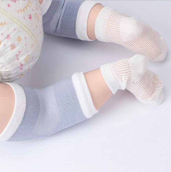 KUNANG Baby Kneepads, Toddlers, Knee Pads, Knee Supporters, Baby Leg Warmers, Arm Warmers, Walking Studying, Cooling Protection, Anti-Scuffing, Breathable, Cotton, Set of 5 Pairs - NewNest Australia