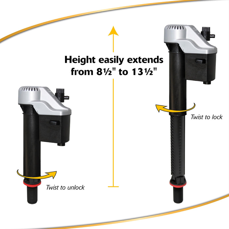 Korky 830MP QuietFILL Platinum Toilet Fill Valve and Premium Large 3-Inch Flapper-Easy to Install-Made in USA 7-3/4 In. - 13-1/2 In.