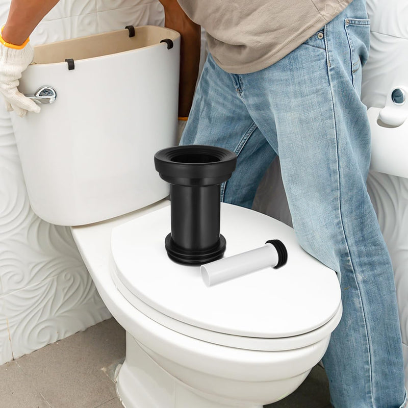 YARNOW Wall Hung Toilet Connector Rear Discharge Toilet Waste Pipe Straight Pipe Extension Pvc Lengthened Drain Tube for Wall Mounted Anti-Leak Seal 7.48 X 5.35 X 5.35 in 2 Pack