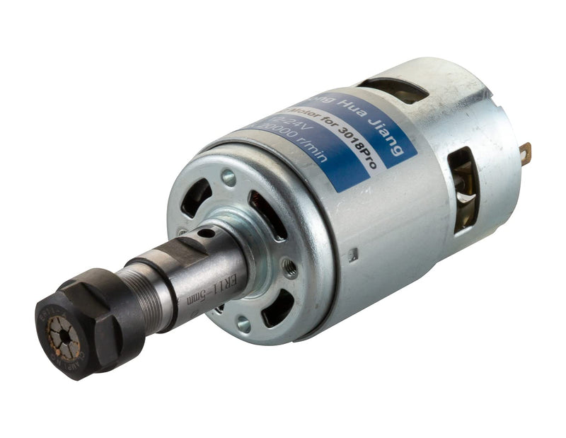 20000RPM 775 CNC Spindle Motor with 5mm ER11 Extension Shaft, Longer Working Life, DC 12-24V, High Power, Low Noise, Electrical DC Motor for 3018/3018 PRO CNC Router Machine