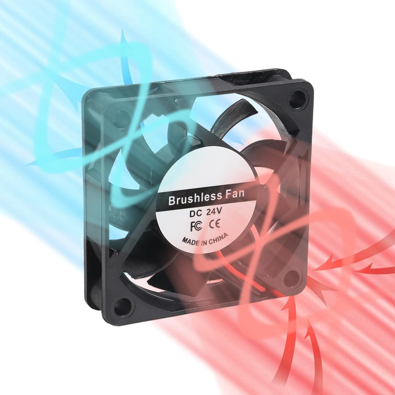 4PCS 60mm Fan 24V DC 0.10A 6015 Brushless Cooling Fan 2pin 60x60x15mm Computer CPU Heat Sink Cooling Cooler Fan 6015 24V