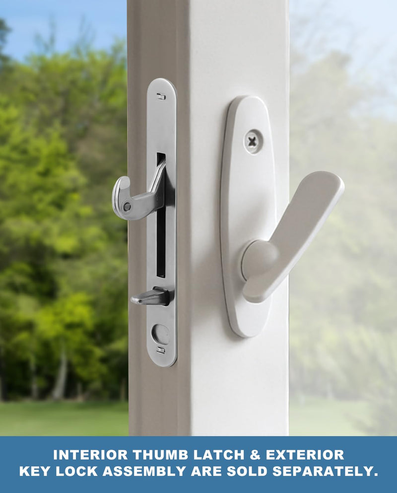 Gliding Patio Door Reachout Lock and Receiver Kit Compatible with Andersen 2-Panel OEM Part, 2-9/16" Hole Centers, Non-Handed(1986 to Present)