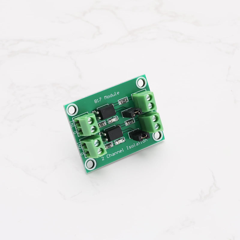 Create idea 5pcs 817 2-Channel Optocoupler Isolation Voltage Control Switching Module 3.6-24V Driver Photoelectric Isolated Module 38x29mm