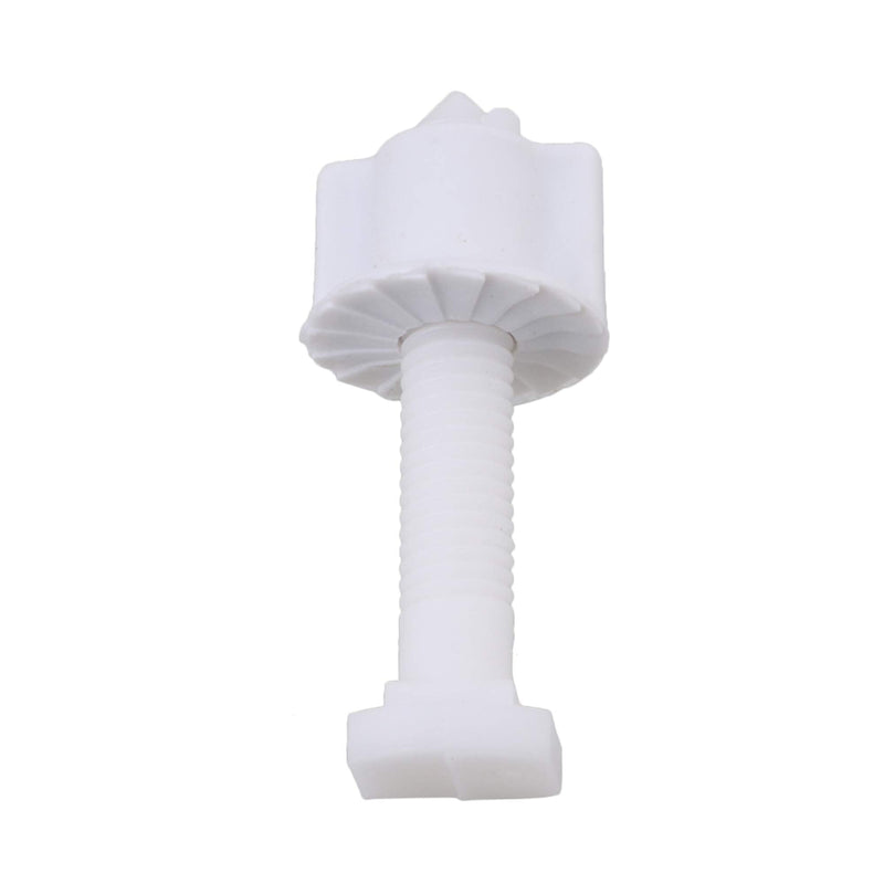 Etfbuy 5Pairs Rectangular Seat Hinge Bolt Screws Plastic Fixing Hinge with Nut and Washer Split Toilet Replacement Parts