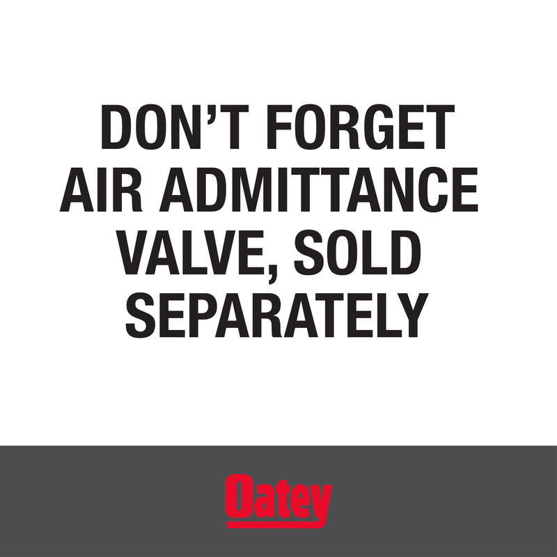 Oatey 39260 Wall Box with Plastic Louvered Faceplate Air Admittance Valve, White