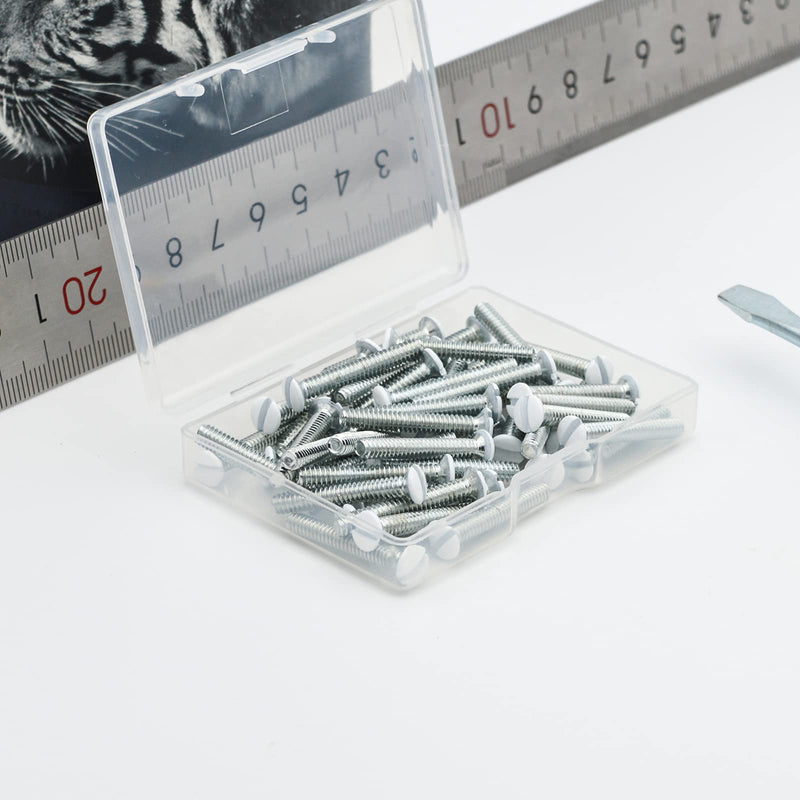 40 Pieces Wall Plate Screws, 1.2 Inch Long Outlet Screws Perfect Replacement for Outlet Cover Screws,Switch Plate Screws, Light Plate Screws 1.2", 40 pcs
