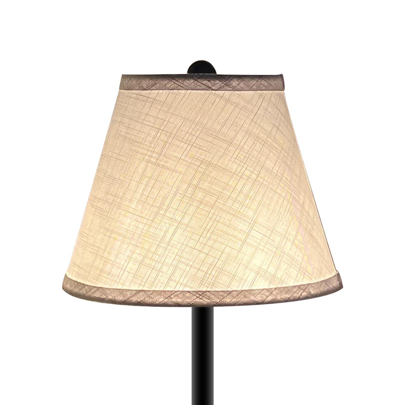 TOOTOO STAR Small Lamp Shades Set of 2, 5x9x7 Inch White Small Lamp Shade for Table Lamps Replacement, Handmade Linen Spider Mount 5"x 9"x 7"