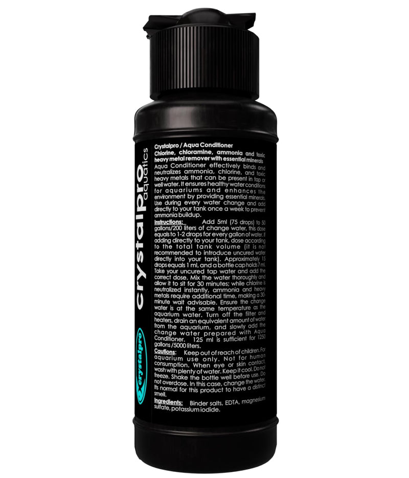 Aqua Conditioner - Treats 1250 Gallons - Aquarium Water Conditioner - Neutralizes Chlorine and Ammonia 4.2 Oz 125 ml