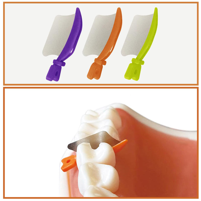 Dental Wedge Knife, Dental Interproximal Plastic Wedge, Dental Wedge Guard with Metal, Dental Plastic Wedges Orthodontic Matrix Wedges for Teeth Interproximal Area. (72PCS) 72PCS