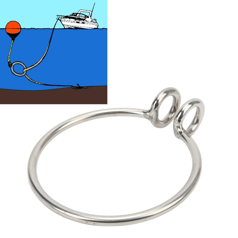 Ymiko Welded Anchor Ball Retrieve Ring 8mm Marine Anchor Retrieval Ring Anchor Retrieving System Stainless Steel Polished for Boat Marine Yacht Anchors Retrieval System Heavy Duty
