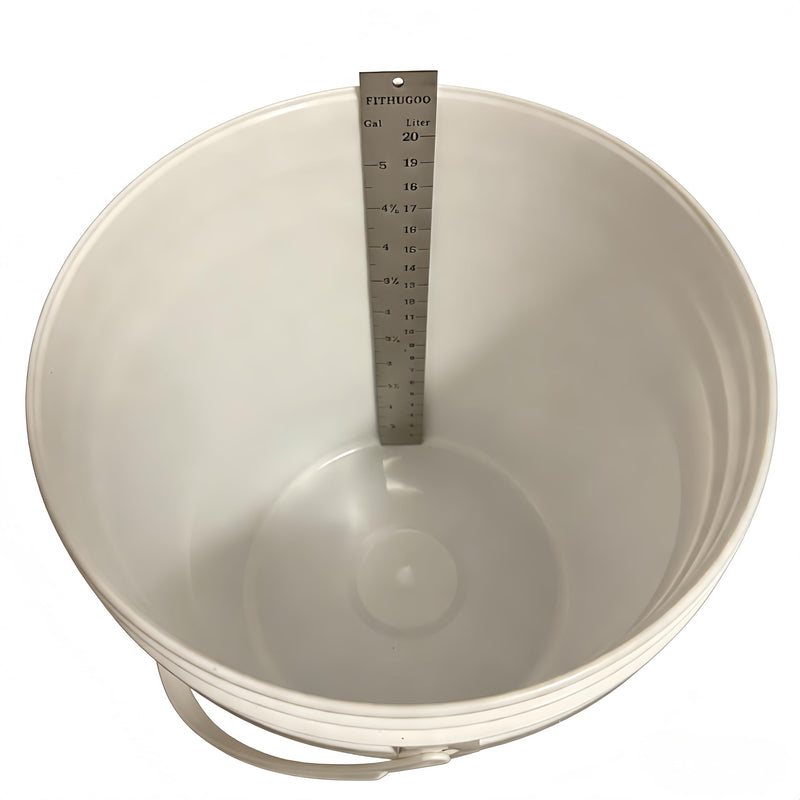 5 Gallon Bucket Depth Gauge, Liquid Level Measure Stick with Inch/Gallon Marks for Paint, Water, Chemical, Farming Small