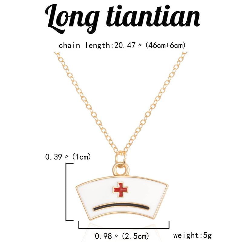 Long tiantian Nurse Necklace for Women Nurse Gifts Stethoscope Necklace Heart Pendant Necklace for Doctors and Nurses(Style C)