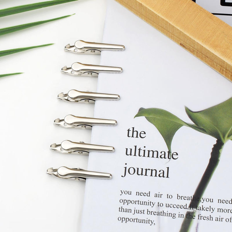 25 Pcs Nickel Plated Alligator Clips Metal Alligator Clip Crocodile Electrical Clamps Silver Nickel Plated Test Wire Spring Clamp Silver Tone Alligator Clips for Laboratory Electric Testing Work
