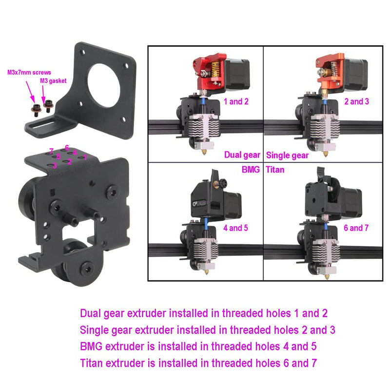 Upgrade Direct Extruder Easy Print Flexible Filament for Ender 3 Neo/Ender 3 Max Neo 3D Printer (Plate+Dual Gear+Motor) Plate+Dual Gear+Motor