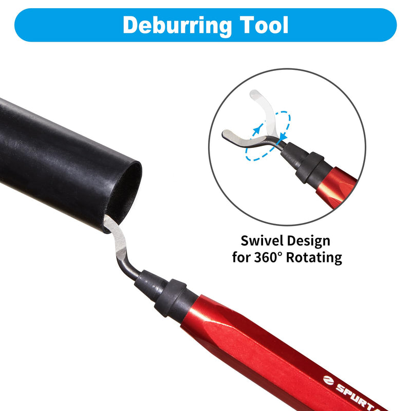 Spurtar 4pcs Pipe Cutter Tool Set 3pcs Copper Tubing Cutter 1/2" 3/4" 1" and 1pc Deburring Tool for Copper, Brass, Aluminum, CPVC Pipe, for Plumbing, HVAC Work, Automotive Repairs, DIY Projects