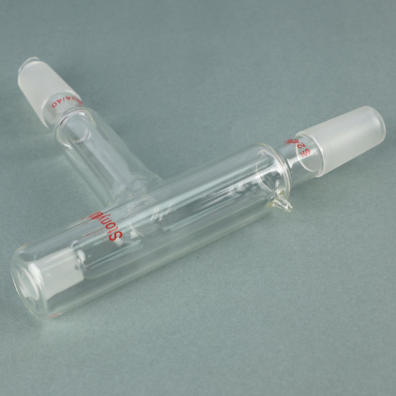 stonylab 75 Degree Distillation Head with Vacuum Jacket, 24/40 Lower and Side Ports, 14/20 Upper Port, Compatible with stonylab Adapters for Efficient Laboratory Distillation 14/20-24/40 Joint