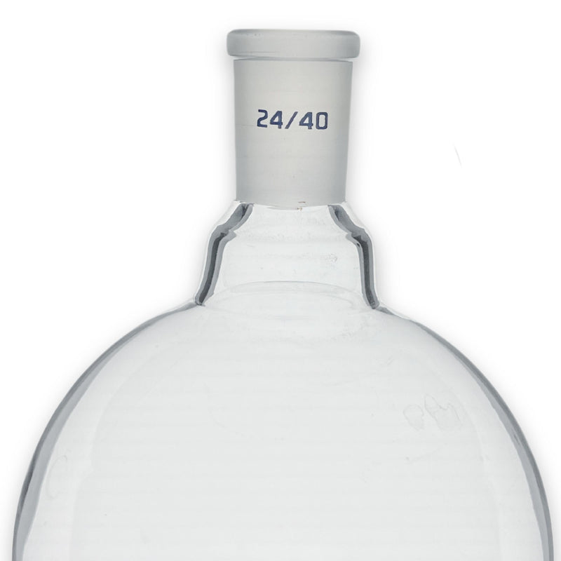 Eisco Labs - 1000 mL Flat Bottom Boiling Flask with 24/40 Ground Joint, Borosilicate Glass, Ideal for Organic Chemistry, Heating, Distillation, Reflux, Extractions & Solution Preparation in Labs