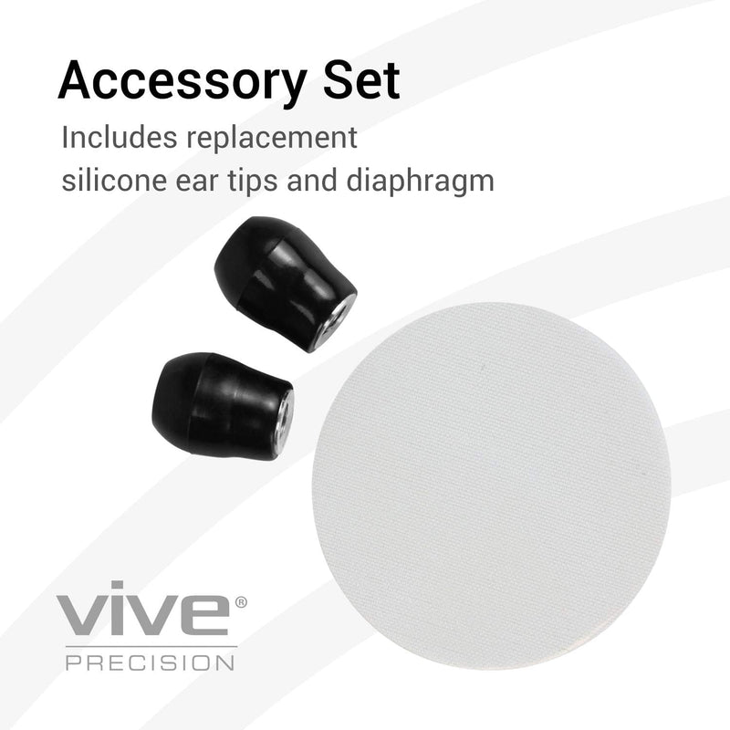 Dualhead Stethoscope - Dual Head Diaphragm Bell for Nurses, ER, Cardiology, Veterinary, Fetal Pediatrics Blood Pressure Kit - Double Barrel Chestpiece Device for Doctors, Students 1 Count (Pack of 1) Black