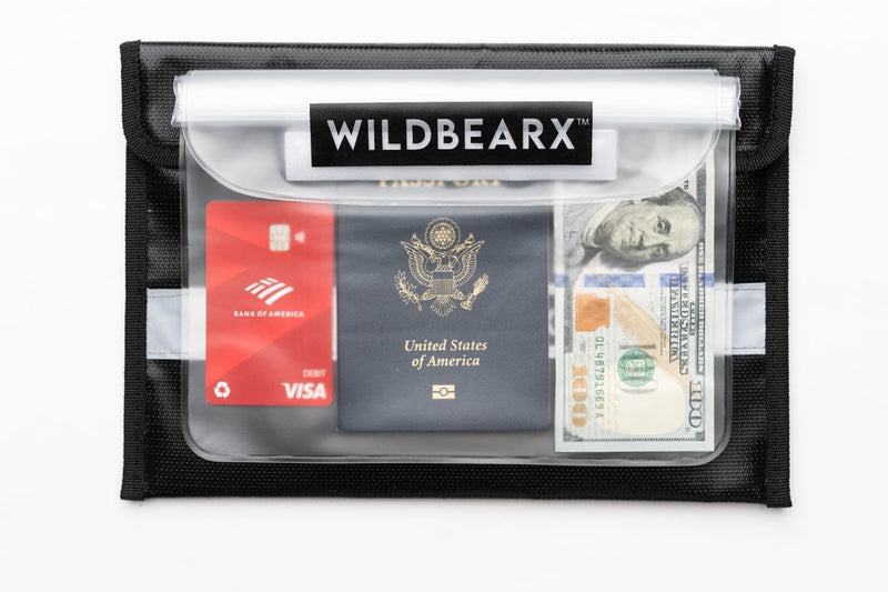 Fireproof and Waterproof Document Bag – 11" x 7.5" Fire Resistant Safe Storage Document Bags with Zipper Cash, Money, Passport, Files & Valuables – Home & Office Safety Bag