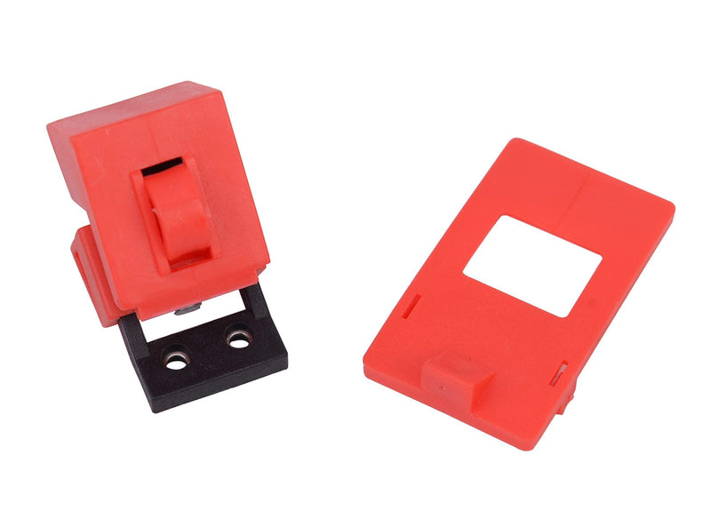 Clamp-On Breaker Lockout for 120/277V,Pack of 1 Red Nylon