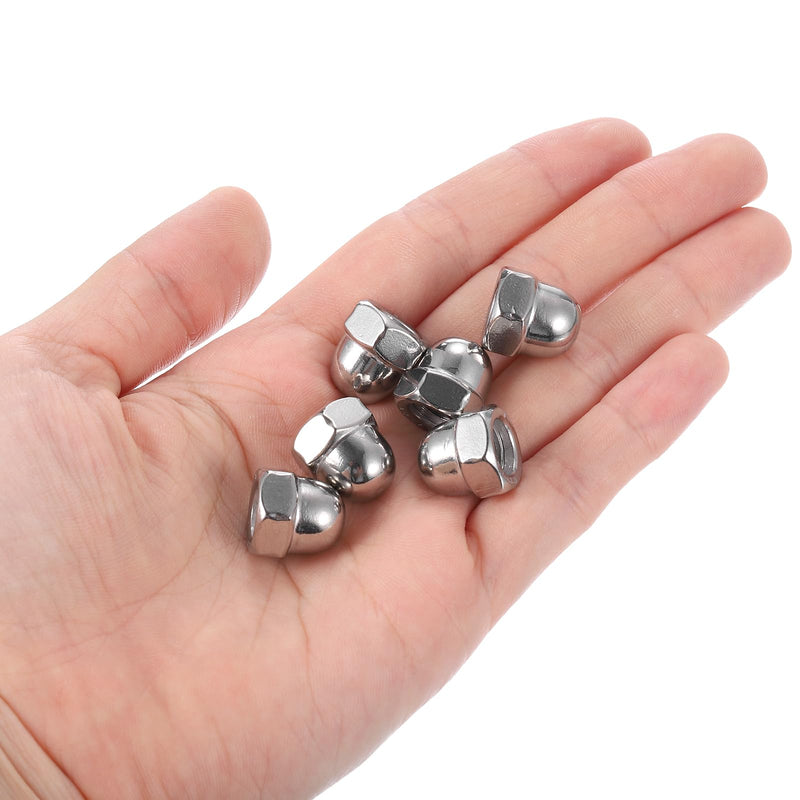 uxcell 5/16"-18 Acorn Cap Nuts, 20Pcs 304 Stainless Steel Dome Cap Head Acorn Nut Hardware Nuts for Bolt Cover, Silvery 20