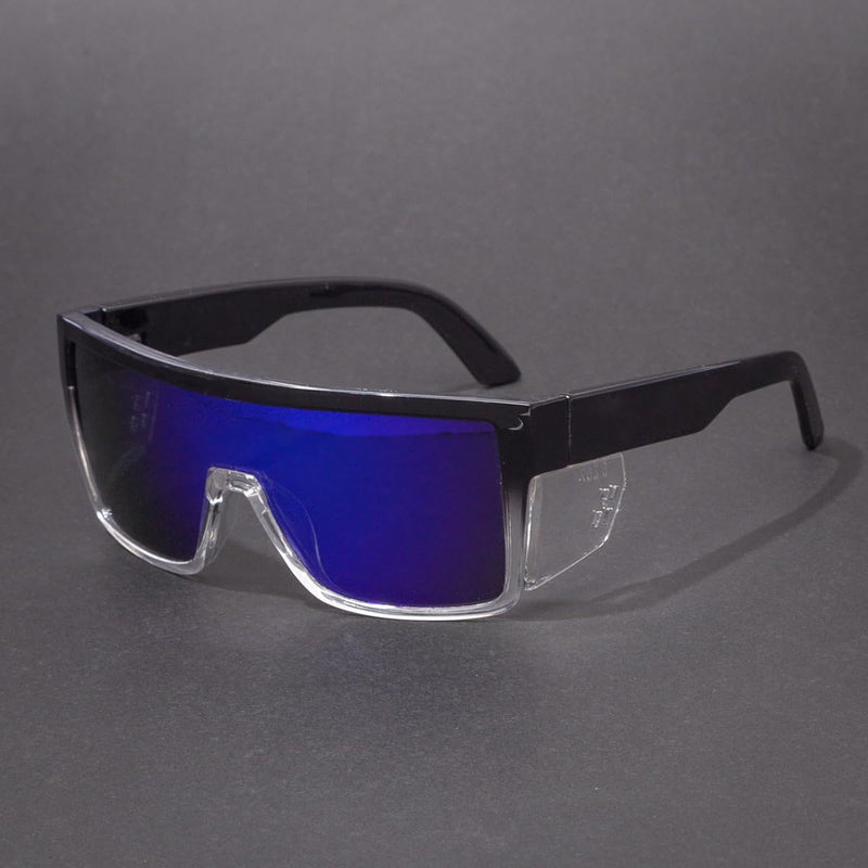 Polarized Safety Sunglasses UV400 Protection ANSI Z87.1 Certified Clear Blue Mirror