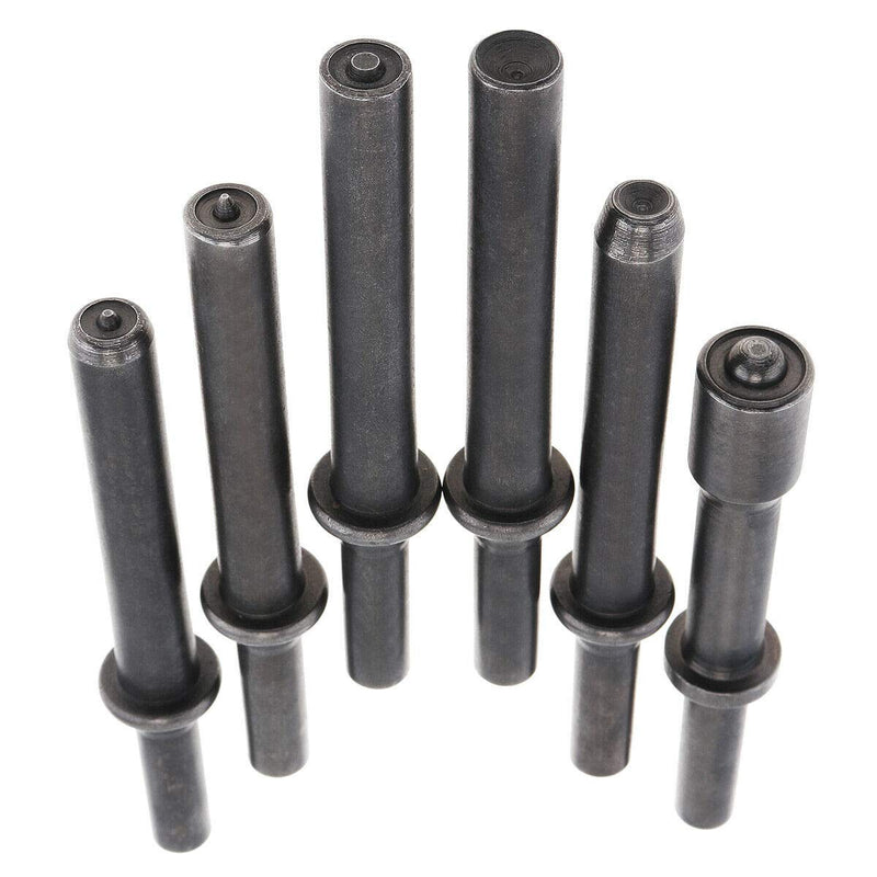7 Pcs Air Hammer Rivet Bit Set, Dele 0.401 Shank Smoothing Pneumatic Air Rivet Hammer Tools Kit with Spring