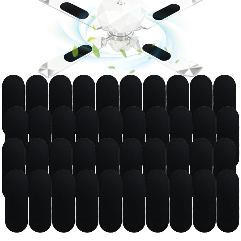 40 Pack Ceiling Fan Filters for Blades, Black Air Purifier Pads 40
