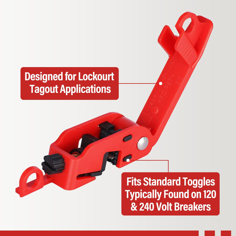 Circuit Breaker Lockout, Lockout Tagout Breaker Lock for Standard Single and Double Toggles, Pack of 12 12pcs (for Standard & Double Toggles)