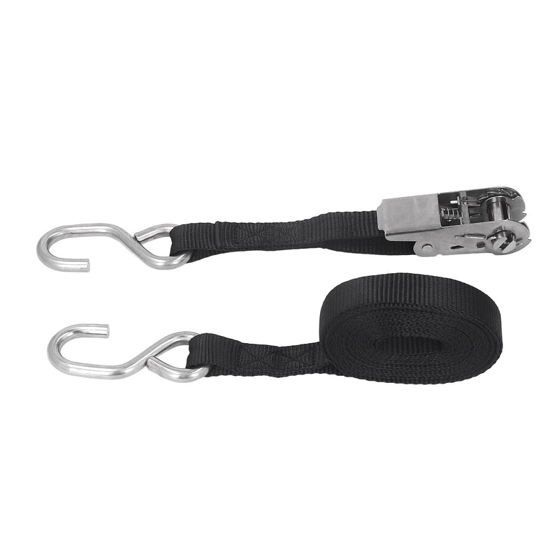 Ratcheting Securing Straps, Ratchet Straps Rust Proof 2PCS Powerful Tension Sturdy Construction High Toughness for Trailer (5m / 16.4ft) 5m / 16.4ft