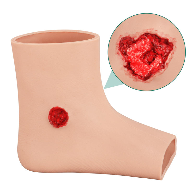 Ankle Bullet Wound Packing Trainer Sleeve | GSW Stop the Bleeding Training Simulator for Hemostasis Practice, Realistic First Aid & Emergency Response Demonstration
