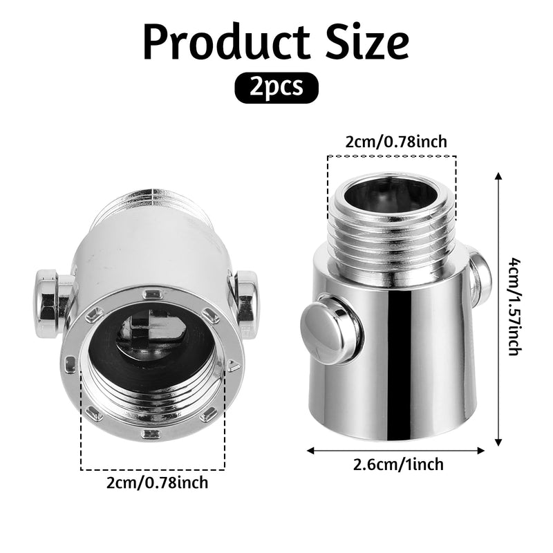 cobee 2 Pack Shower Head Shut Off Valve, G1/2'' Water Flow Control Valve Volume Adjust Valve, Universal Size Water Shut Off Valve for Shower Arm and Hose or Bidet Sprayer(2Pcs) 2Pcs