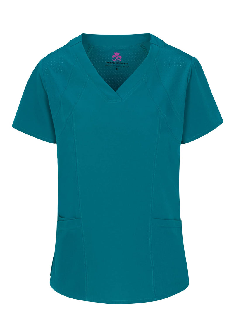 Natural Uniforms Womens Cool Stretch Jogger Scrub Set with Regular and Petite Sizes Teal Medium