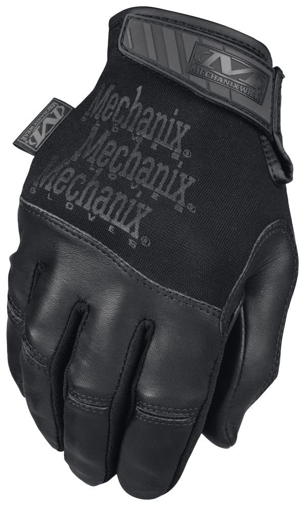 Mechanix Wear Tactical Specialty Recon Gloves - Heavy Duty - Slim-Fitting Leather Work Gloves - Touchscreen Compatible - Machine Washable - Large - Covert Black
