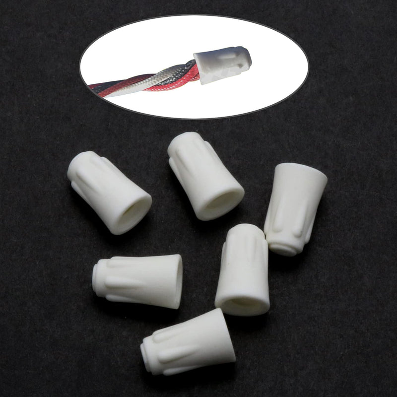 12pcs Medium Size 22-10 AWG High Heat Ceramic Twist Caps White Easy-Twist Ceramic Wire Connector