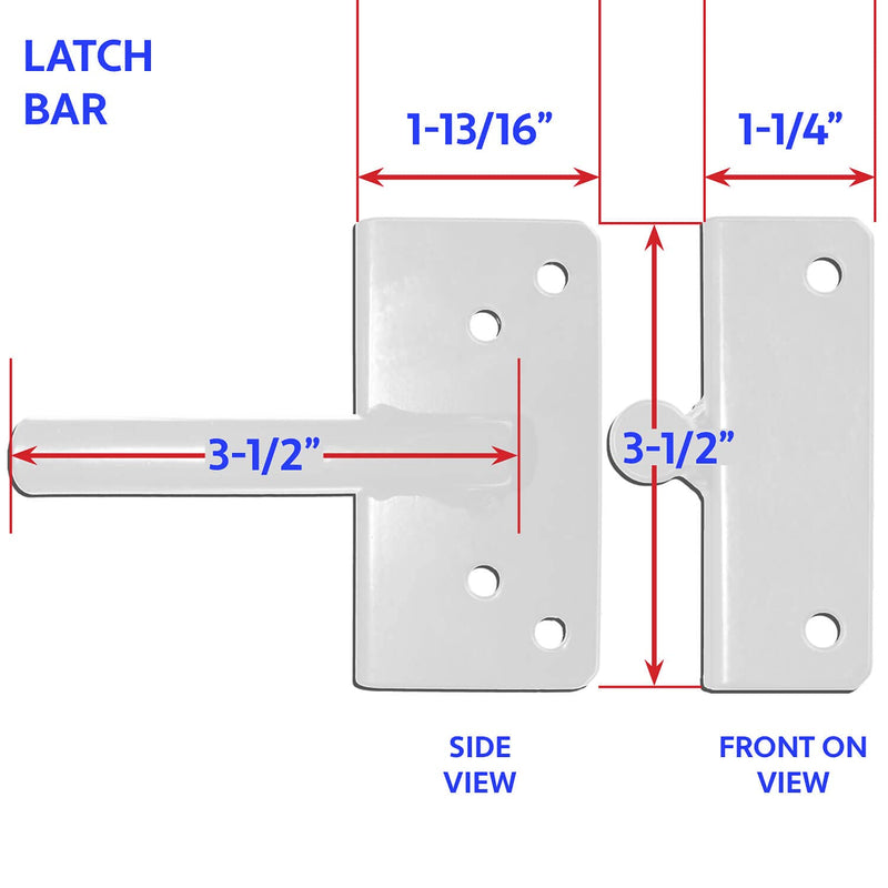 Jake Sales Vinyl Gate Latch White (for Vinyl, Wood, PVC etc Fencing) Fence Gate Latch w/Mounting Hardware - Gate Latches Have a 90 Degree Bracket Resulting in a Positive Latch to Gate Connection WHITE - EACH